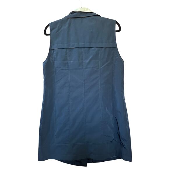 Coldwater Creek Women’s Sleeveless Long Vest Jacket Navy XS NWT $129 Gorpcore - Picture 4 of 10